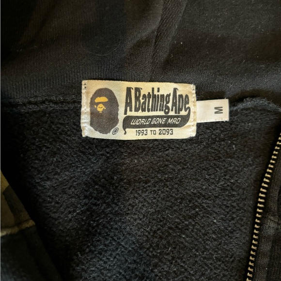 BAPE Zip Up Hoodie Black/Camo - Picture 2 of 6